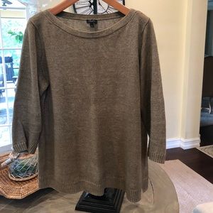 Talbots olive green linen sweater